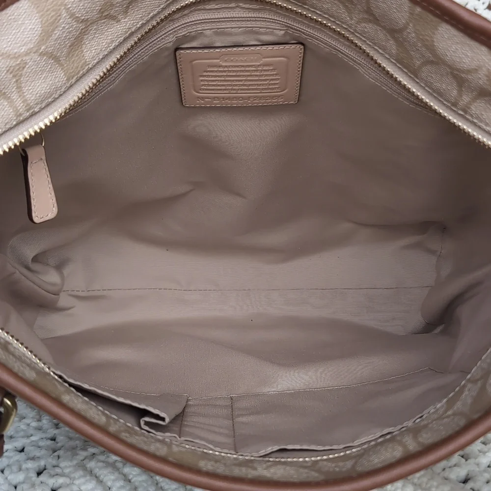 Coach Peyton Tan Signature Tote Bag - Picture 6 of 7